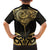 Gold Black New Zealand Manta Ray Family Matching Tank Maxi Dress and Hawaiian Shirt Aotearoa Maori Haehae - Polynesian Pride
