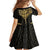 Gold Black New Zealand Manta Ray Family Matching Tank Maxi Dress and Hawaiian Shirt Aotearoa Maori Haehae - Polynesian Pride