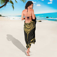 Gold Black New Zealand Manta Ray Sarong Aotearoa Maori Haehae - Polynesian Pride