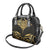 Gold Black New Zealand Manta Ray Shoulder Handbag Aotearoa Maori Haehae - Polynesian Pride