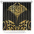 Gold Black New Zealand Manta Ray Shower Curtain Aotearoa Maori Haehae - Polynesian Pride