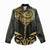 Gold Black New Zealand Manta Ray Women Casual Shirt Aotearoa Maori Haehae - Polynesian Pride