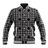 Eleele Hawaii Iwa Bird Palaka Motifs Baseball Jacket LT14 Unisex Black - Polynesian Pride