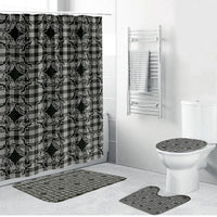 Eleele Hawaii Iwa Bird Palaka Motifs Bathroom Set LT14 Bathroom Set (4 pcs) Black - Polynesian Pride