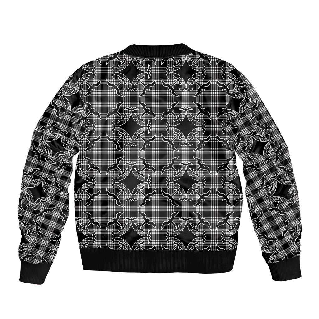 Eleele Hawaii Iwa Bird Palaka Motifs Bomber Jacket LT14 - Polynesian Pride