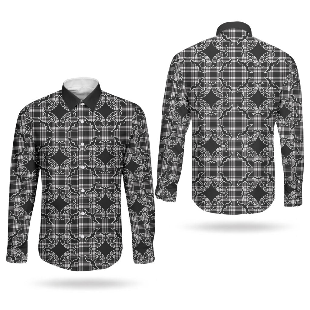 Eleele Hawaii Iwa Bird Palaka Motifs Couples Matching Off Shoulder Maxi Dress and Long Sleeve Button Shirt LT14 - Polynesian Pride