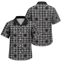 Eleele Hawaii Iwa Bird Palaka Motifs Family Matching Puletasi and Hawaiian Shirt LT14 Son's Shirt Black - Polynesian Pride