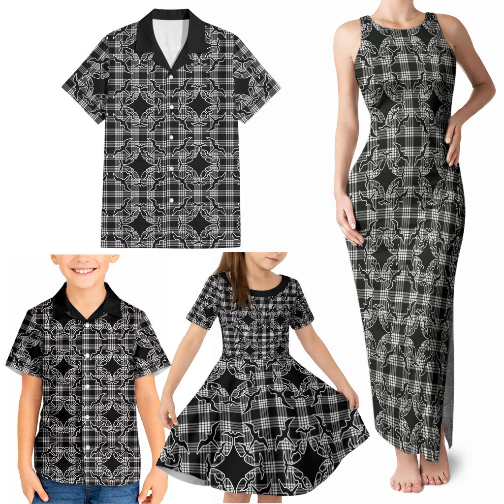 Eleele Hawaii Iwa Bird Palaka Motifs Family Matching Tank Maxi Dress and Hawaiian Shirt LT14 - Polynesian Pride