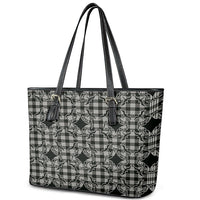 Eleele Hawaii Iwa Bird Palaka Motifs Leather Tote Bag LT14 - Polynesian Pride