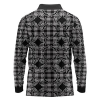 Eleele Hawaii Iwa Bird Palaka Motifs Long Sleeve Polo Shirt LT14 - Polynesian Pride