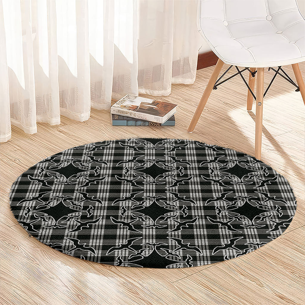 Eleele Hawaii Iwa Bird Palaka Motifs Round Carpet LT14 - Polynesian Pride
