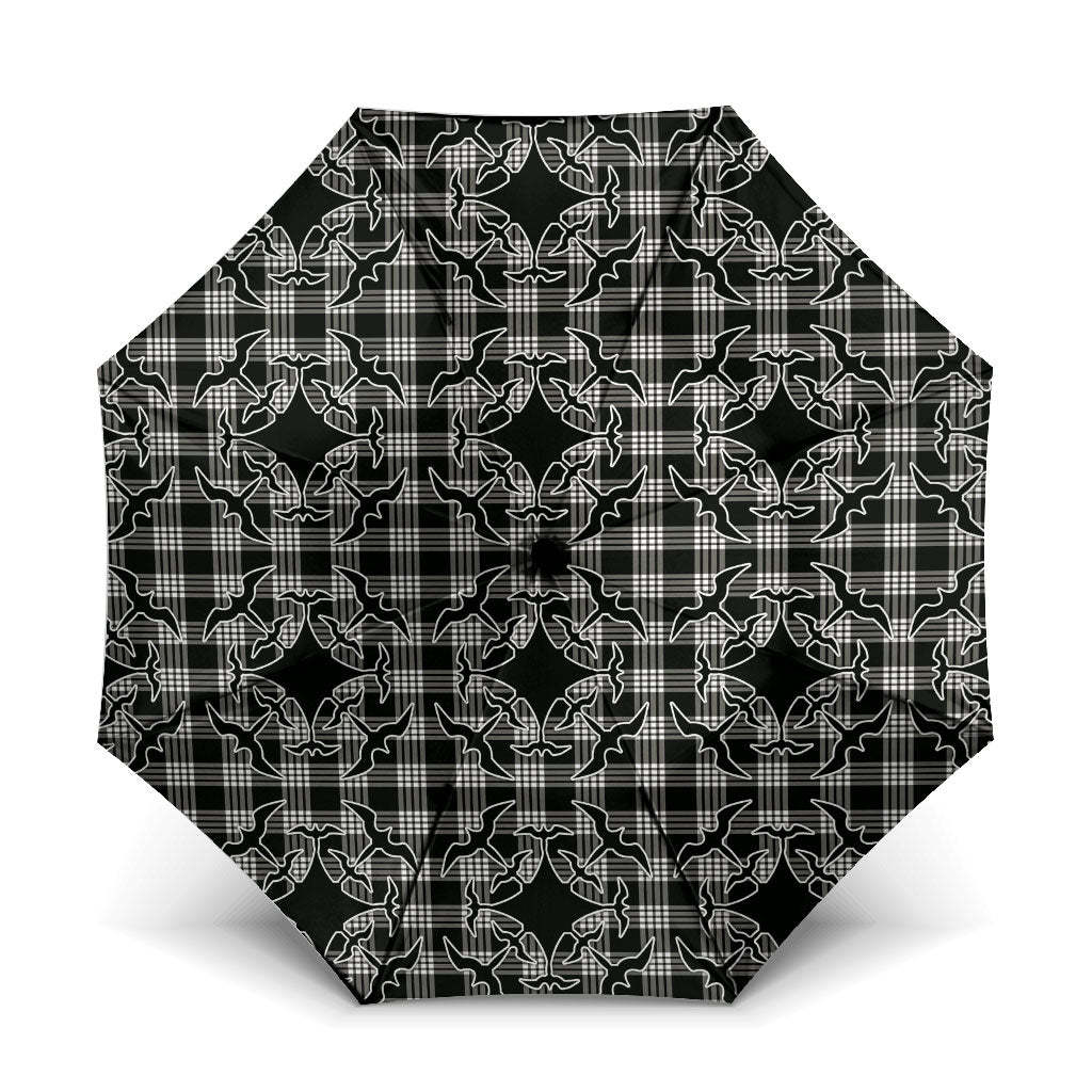 Eleele Hawaii Iwa Bird Palaka Motifs Umbrella