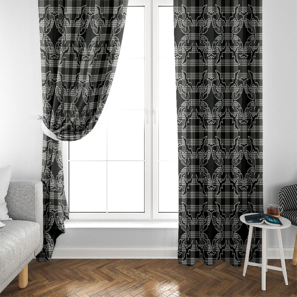 Eleele Hawaii Iwa Bird Palaka Motifs Window Curtain