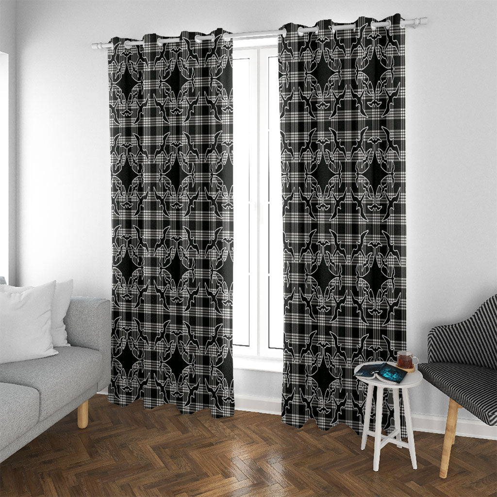 Eleele Hawaii Iwa Bird Palaka Motifs Window Curtain