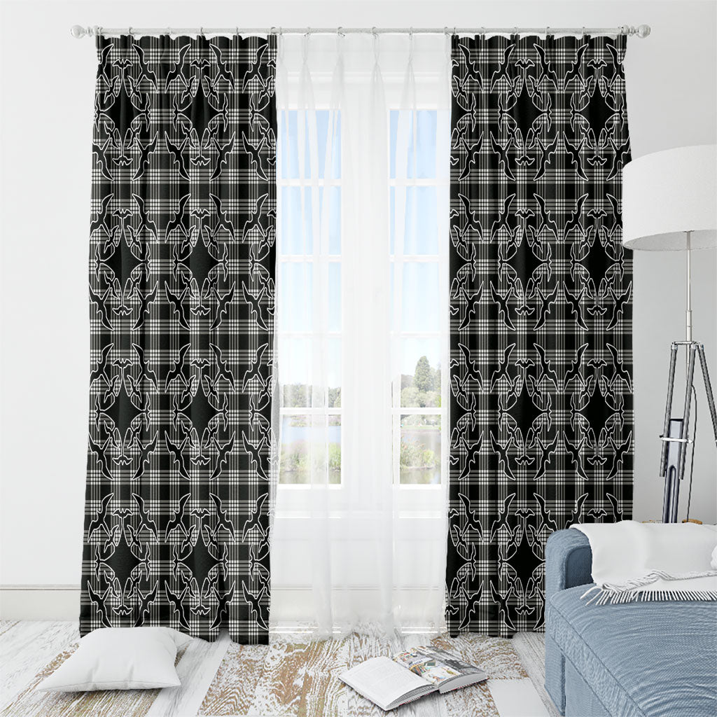 Eleele Hawaii Iwa Bird Palaka Motifs Window Curtain