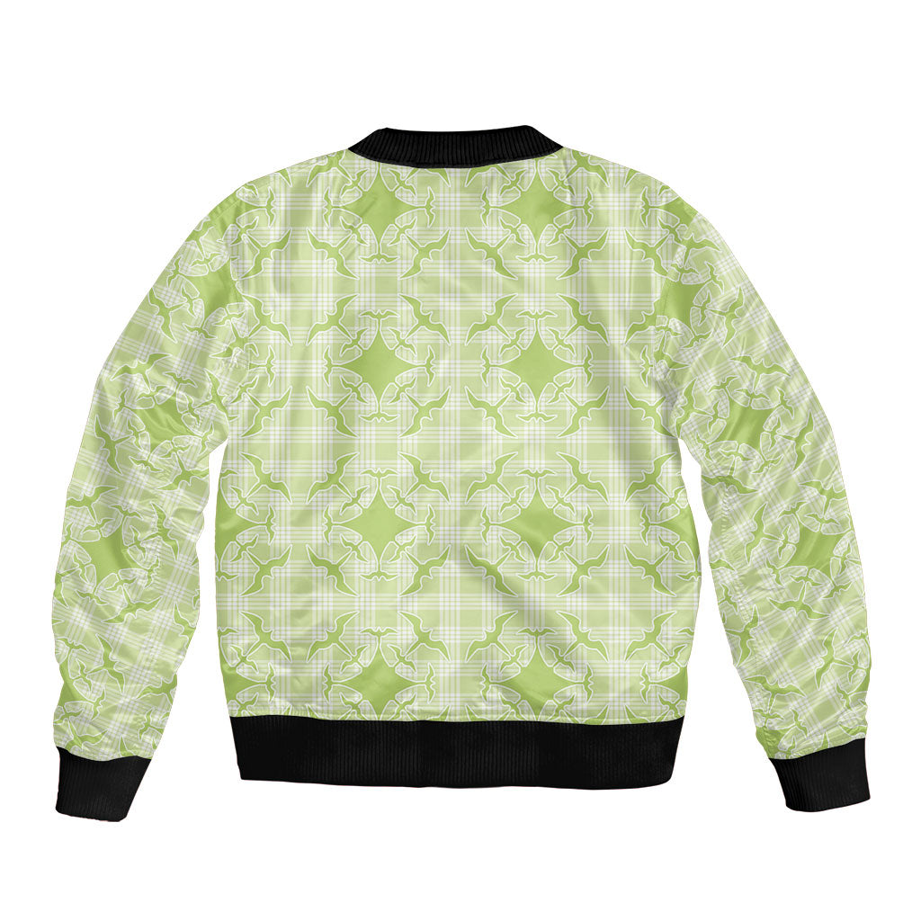 Omaomao Hawaii Iwa Bird Palaka Motifs Bomber Jacket LT14 - Polynesian Pride