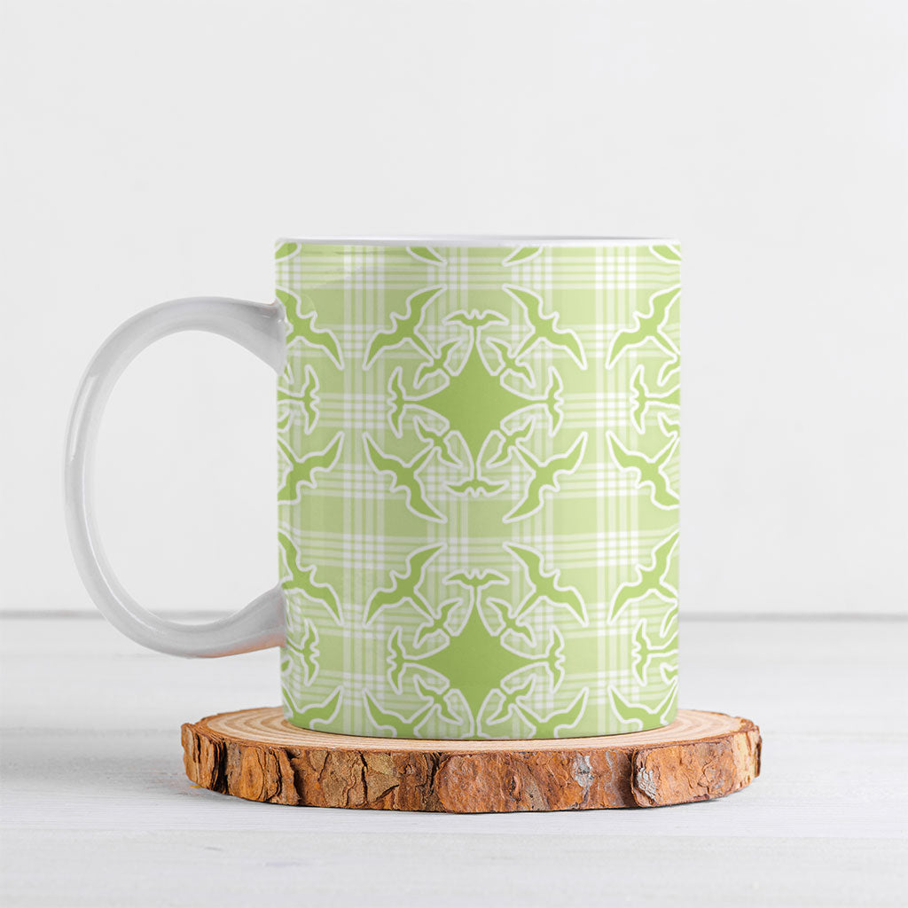 Omaomao Hawaii Iwa Bird Palaka Motifs Ceramic Mug