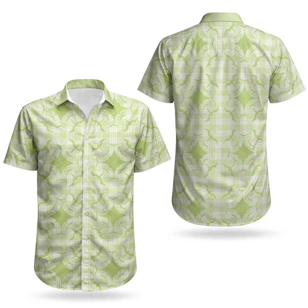 Omaomao Hawaii Iwa Bird Palaka Motifs Couples Matching Mermaid Dress and Hawaiian Shirt LT14 - Polynesian Pride