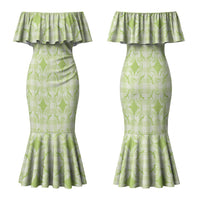 Omaomao Hawaii Iwa Bird Palaka Motifs Couples Matching Mermaid Dress and Hawaiian Shirt LT14 - Polynesian Pride