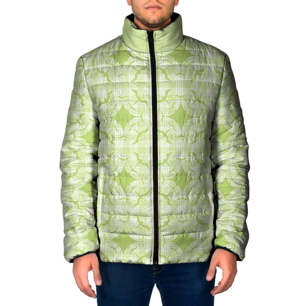 Omaomao Hawaii Iwa Bird Palaka Motifs Padded Jacket