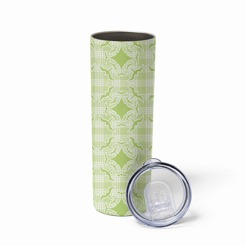 Omaomao Hawaii Iwa Bird Palaka Motifs Skinny Tumbler LT14 - Polynesian Pride