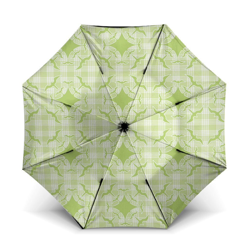 Omaomao Hawaii Iwa Bird Palaka Motifs Umbrella