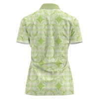 Omaomao Hawaii Iwa Bird Palaka Motifs Women Polo Shirt LT14 - Polynesian Pride