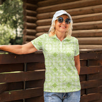 Omaomao Hawaii Iwa Bird Palaka Motifs Women Polo Shirt LT14 - Polynesian Pride
