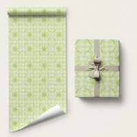 Omaomao Hawaii Iwa Bird Palaka Motifs Wrapping Paper LT14 58" × 23" Green - Polynesian Pride