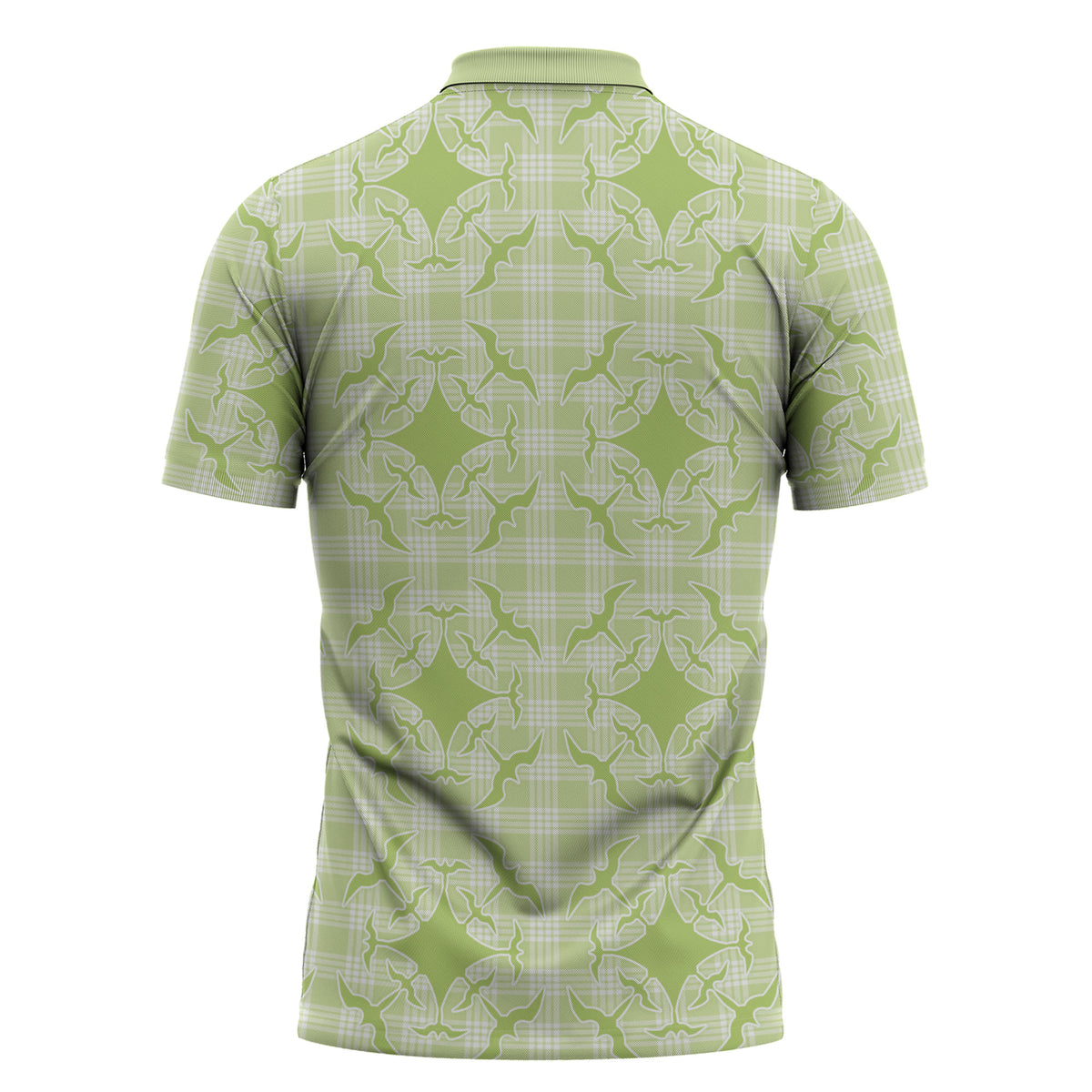 Omaomao Hawaii Iwa Bird Palaka Motifs Zipper Polo Shirt LT14 - Polynesian Pride