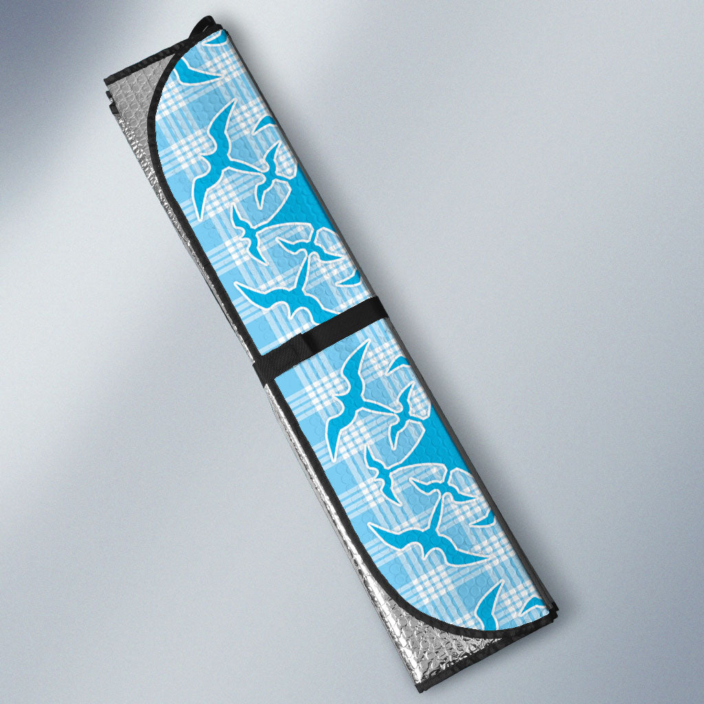 Polu Hawaii Iwa Bird Palaka Motifs Auto Sun Shade LT14 - Polynesian Pride
