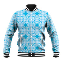Polu Hawaii Iwa Bird Palaka Motifs Baseball Jacket LT14 Unisex Blue - Polynesian Pride