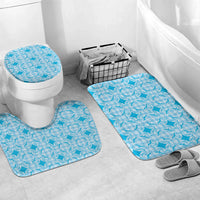 Polu Hawaii Iwa Bird Palaka Motifs Bathroom Set LT14 Mat Set Only (3 pcs) One Size Blue - Polynesian Pride