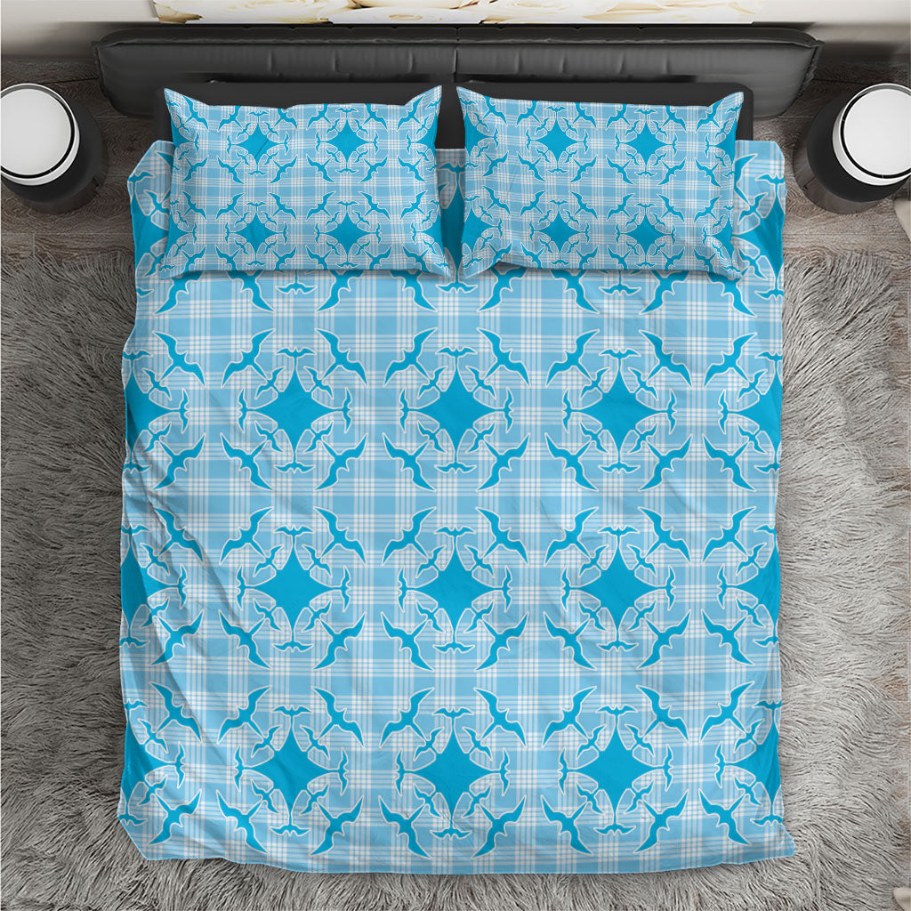Polu Hawaii Iwa Bird Palaka Motifs Bedding Set LT14 Blue - Polynesian Pride