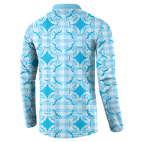 Polu Hawaii Iwa Bird Palaka Motifs Button Sweatshirt LT14 - Polynesian Pride