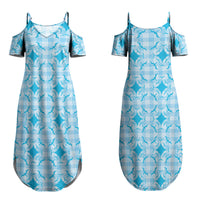 Polu Hawaii Iwa Bird Palaka Motifs Couples Matching Summer Maxi Dress and Hawaiian Shirt LT14 - Polynesian Pride