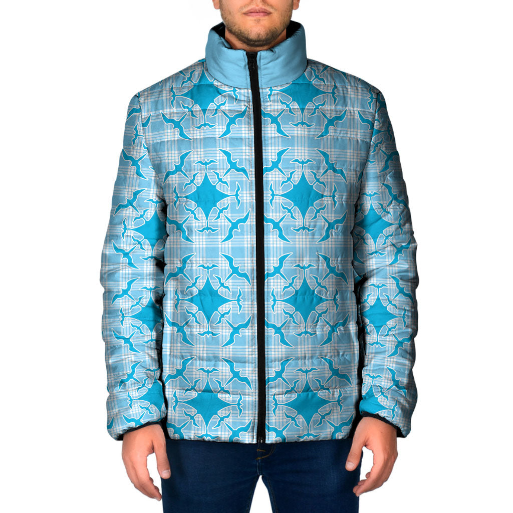 Polu Hawaii Iwa Bird Palaka Motifs Padded Jacket LT14 Men Blue - Polynesian Pride