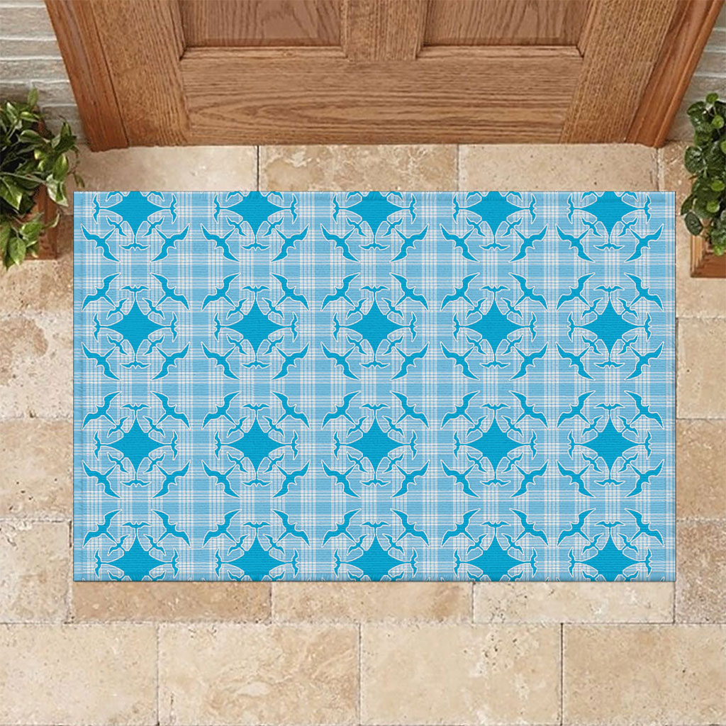 Polu Hawaii Iwa Bird Palaka Motifs Rubber Doormat