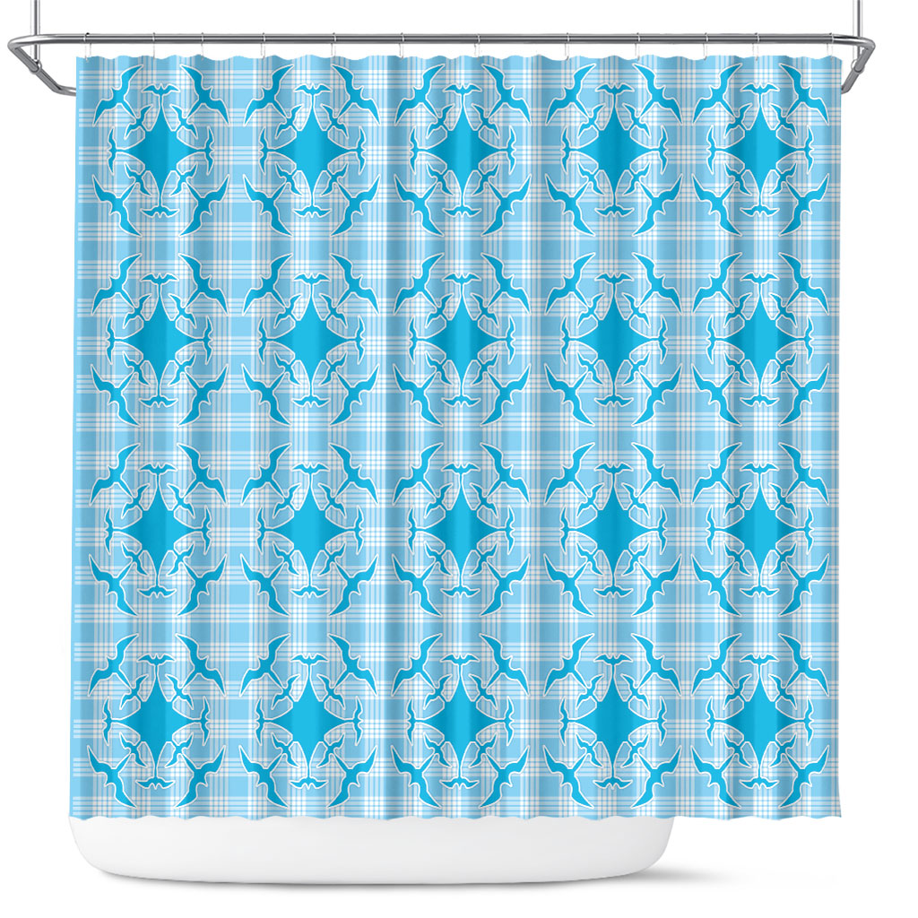 Polu Hawaii Iwa Bird Palaka Motifs Shower Curtain