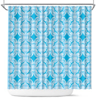 Polu Hawaii Iwa Bird Palaka Motifs Shower Curtain LT14 Blue - Polynesian Pride