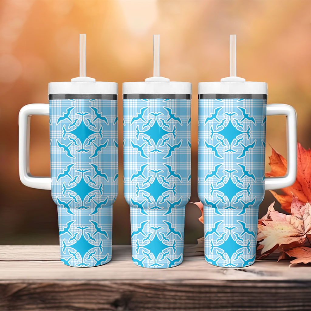 Polu Hawaii Iwa Bird Palaka Motifs Tumbler With Handle LT14 - Polynesian Pride
