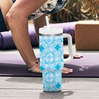 Polu Hawaii Iwa Bird Palaka Motifs Tumbler With Handle LT14 - Polynesian Pride