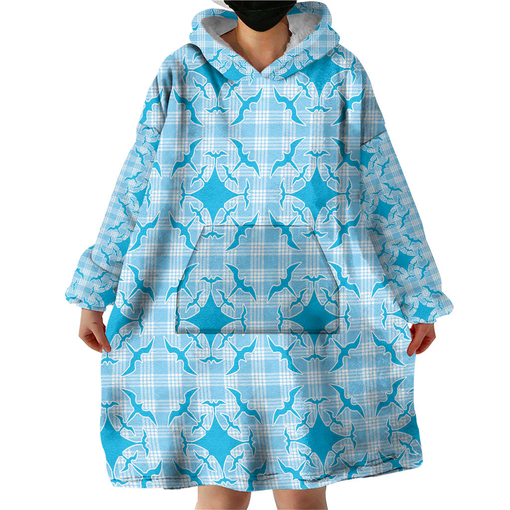 Polu Hawaii Iwa Bird Palaka Motifs Wearable Blanket Hoodie LT14 - Polynesian Pride