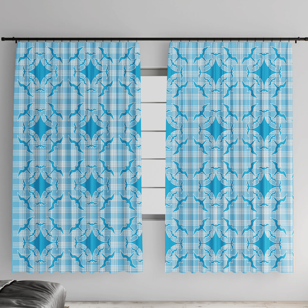Polu Hawaii Iwa Bird Palaka Motifs Window Curtain