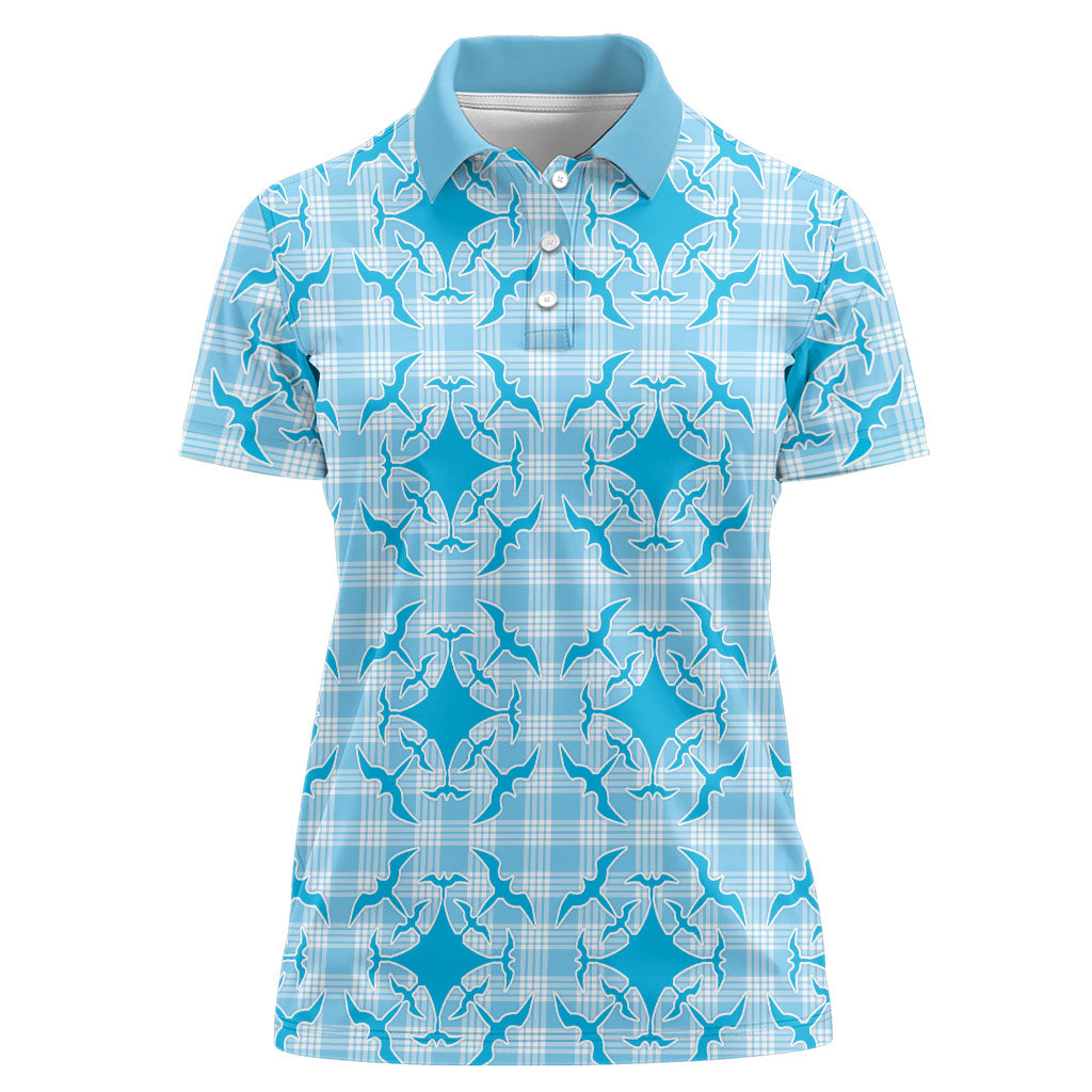 Polu Hawaii Iwa Bird Palaka Motifs Women Polo Shirt