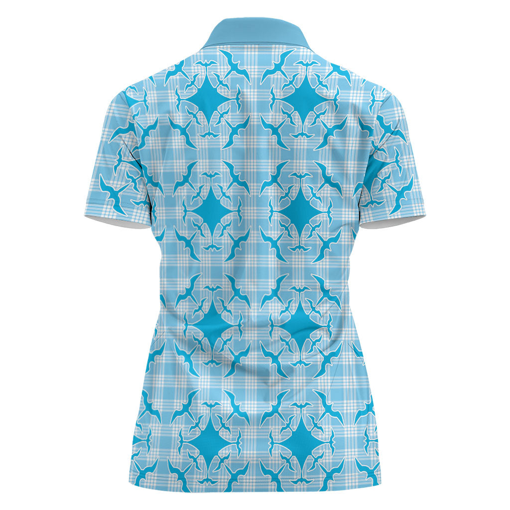 Polu Hawaii Iwa Bird Palaka Motifs Women Polo Shirt LT14 - Polynesian Pride
