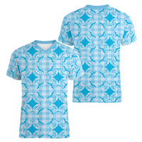Polu Hawaii Iwa Bird Palaka Motifs Women V-Neck T-Shirt LT14 - Polynesian Pride