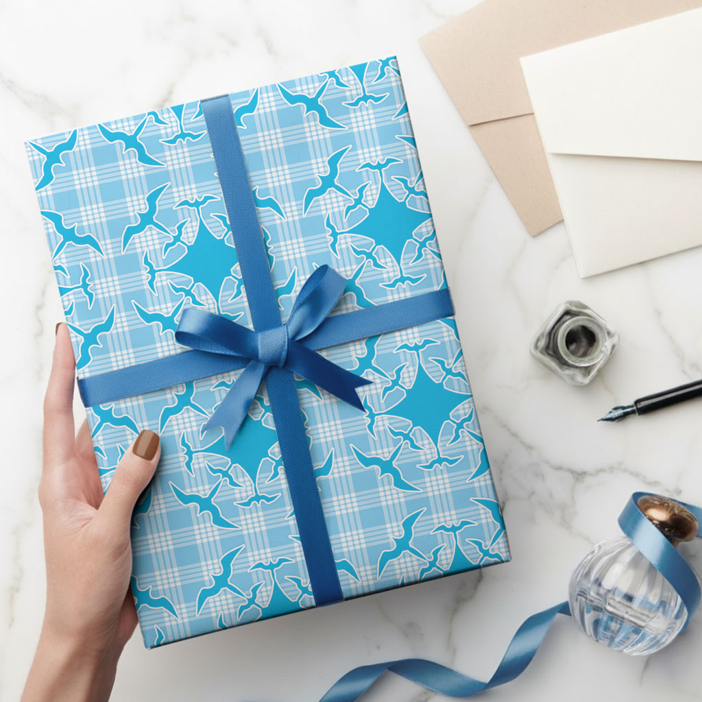 Polu Hawaii Iwa Bird Palaka Motifs Wrapping Paper LT14 - Polynesian Pride
