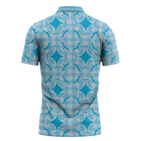 Polu Hawaii Iwa Bird Palaka Motifs Zipper Polo Shirt LT14 - Polynesian Pride