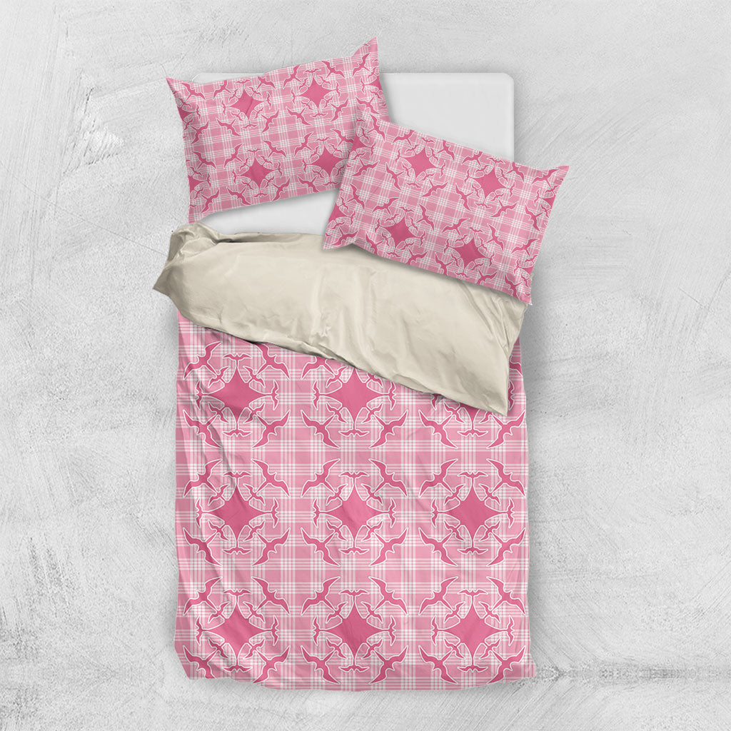 Alaka Hawaii Iwa Bird Palaka Motifs Bedding Set LT14 US Twin 172cm x 218cm Pink - Polynesian Pride